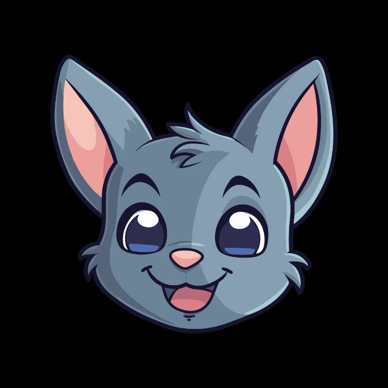 Korat chat coloré dessin animé aquarelle illustration