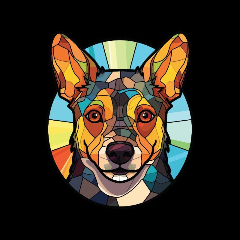 Lancashire Heeler Hunderasse buntes Aquarell