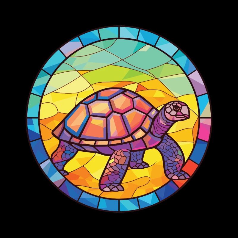 Bunte Aquarell-Tierillustration der Schildkröte