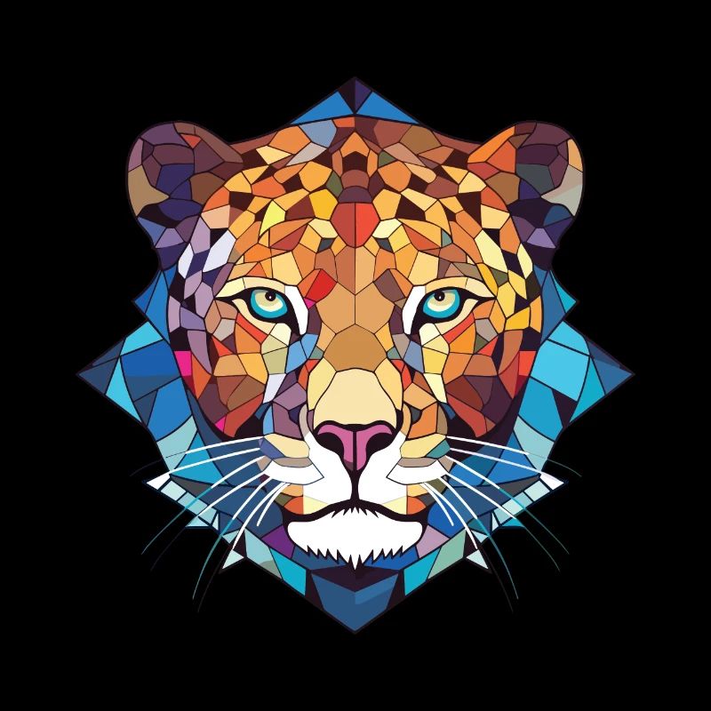 Leopard buntes Aquarell Tier Illustration