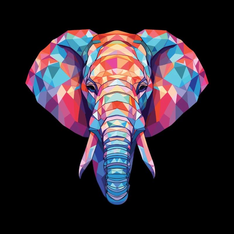 Illustration animale aquarelle colorée d'éléphant