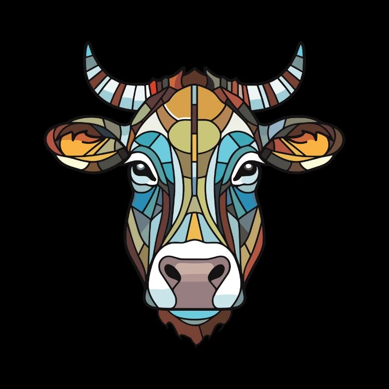 Vache Aquarelle Colorée Animal Illustration D’animaux De Compagnie