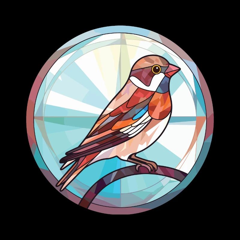 Spatz bunte Aquarell-Tier-Illustration