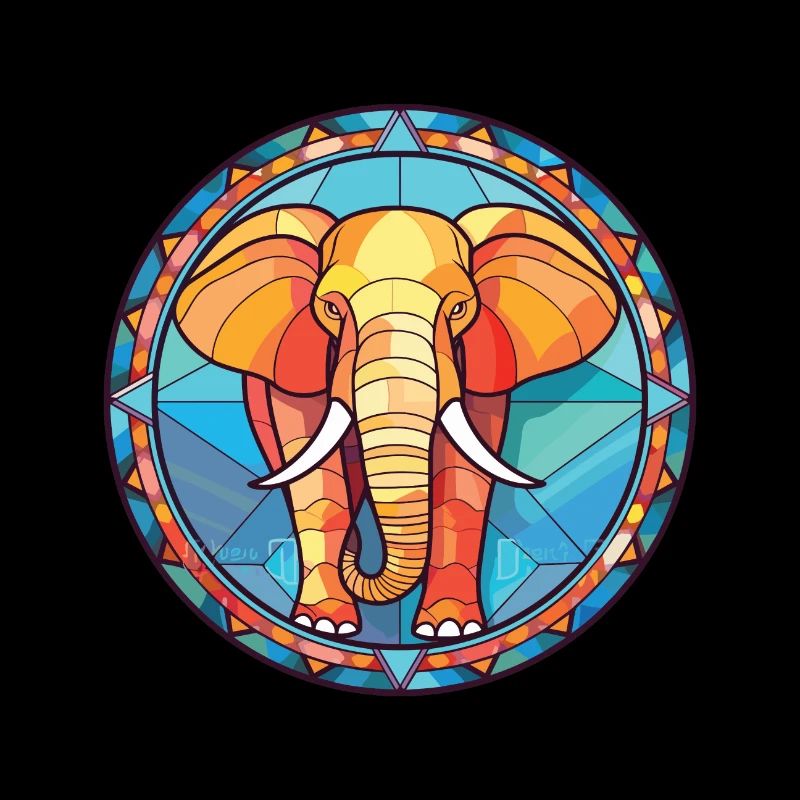 Illustration animale aquarelle colorée d'éléphant