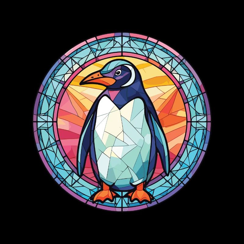 Pinguin bunte Aquarell-Tier-Illustration