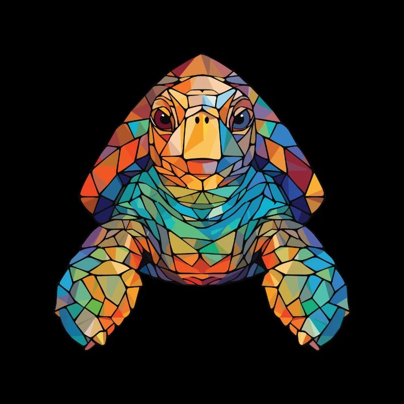 Schildkröte buntes Aquarell Tier Illustration