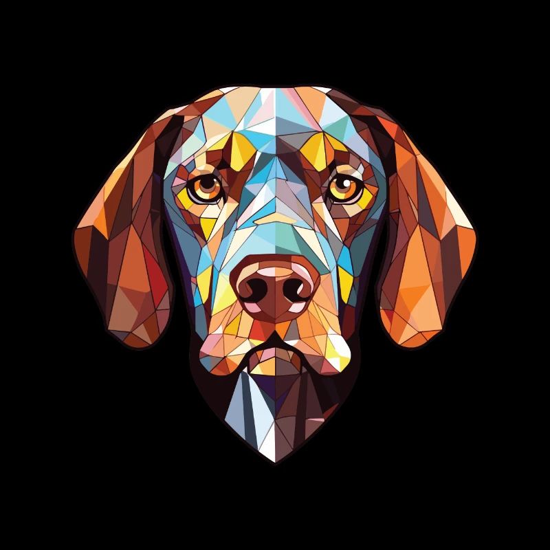 Burgos Pointer Hund Rasse Aquarell Illustration