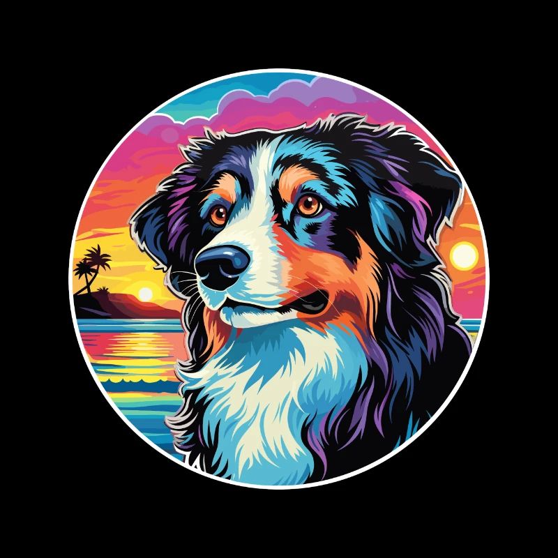 Carpathian Shepherd Dog Breed Colorful Cartoon Wat