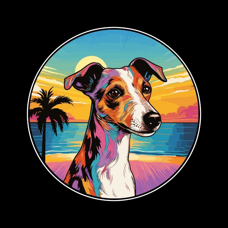 Lisse Fox Terrier Race De Chien Coloré Cartoon Wate