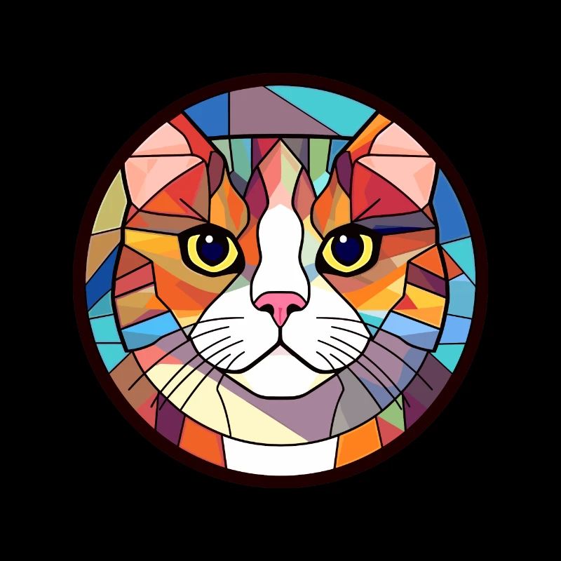 Britisch Kurzhaar Katze Buntglas Bunt Carto