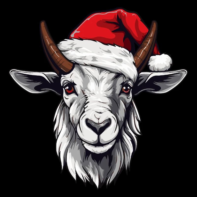 Tête d’animal de Noël de chèvre