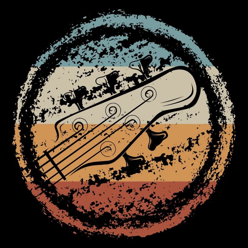 Retro Gitarre Sunset Circle