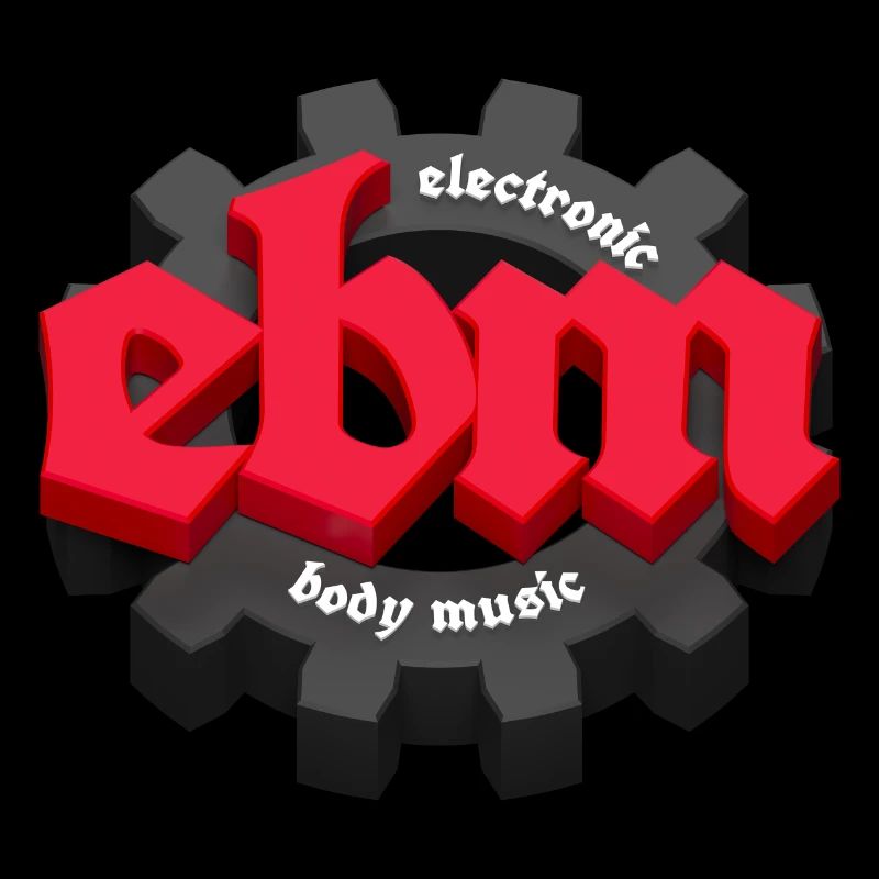 EBM Electronic Body Music mit Zahnrad rot