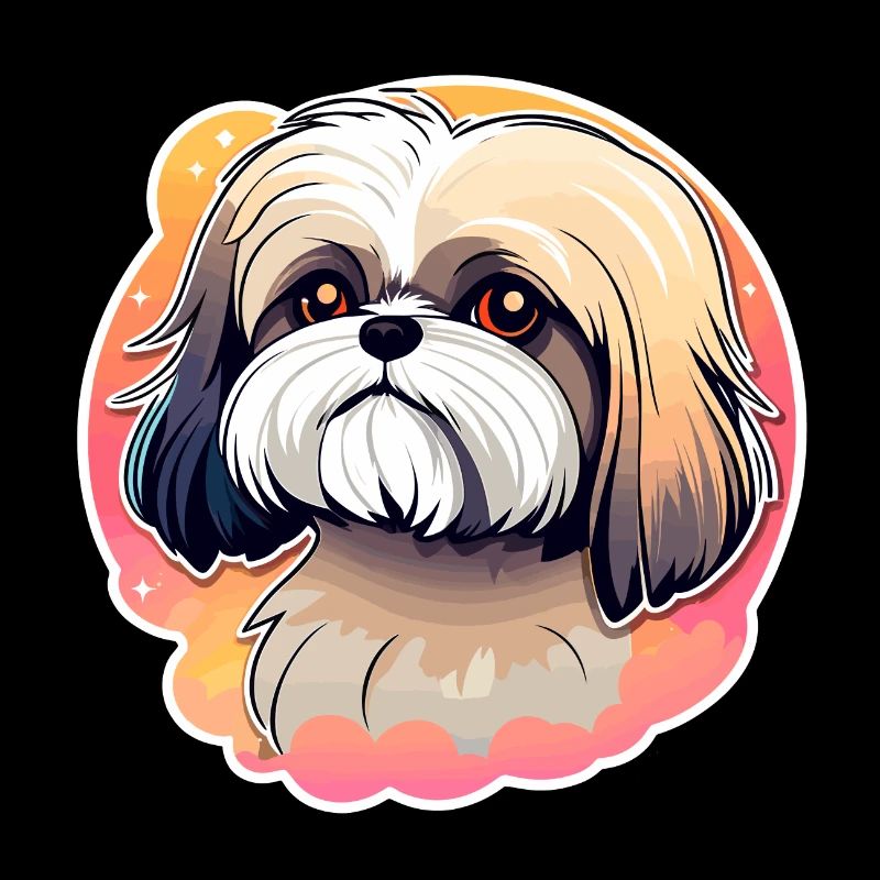 Dessin de chien Shih Tzu