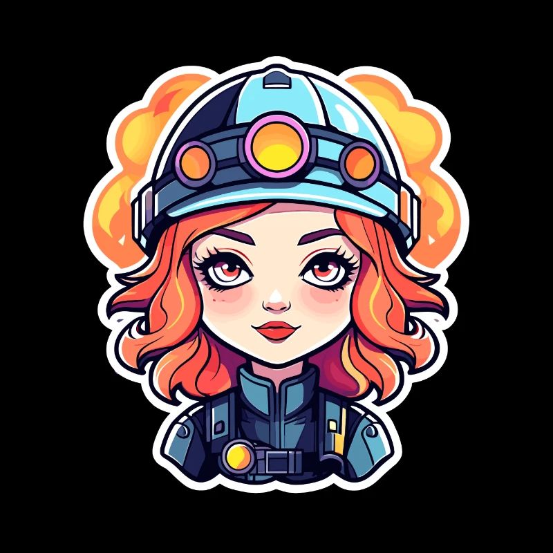 Feuerwehrfrau Zeichnung