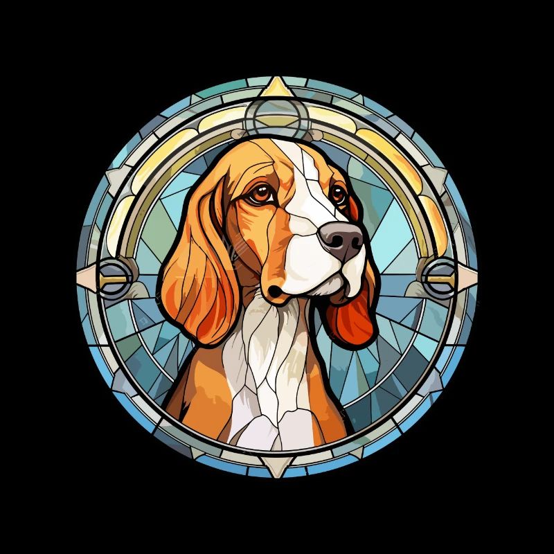 Austrian Brandlbracke Dog Breed Stained Glass Colo