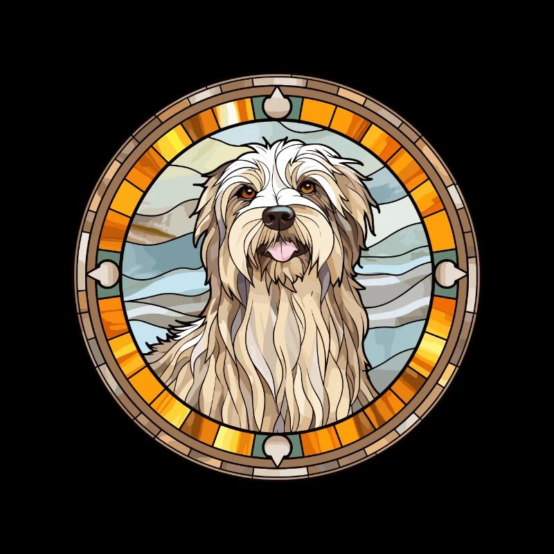Pyrenäen-Schäferhund-Rasse Buntes Glas Bunt