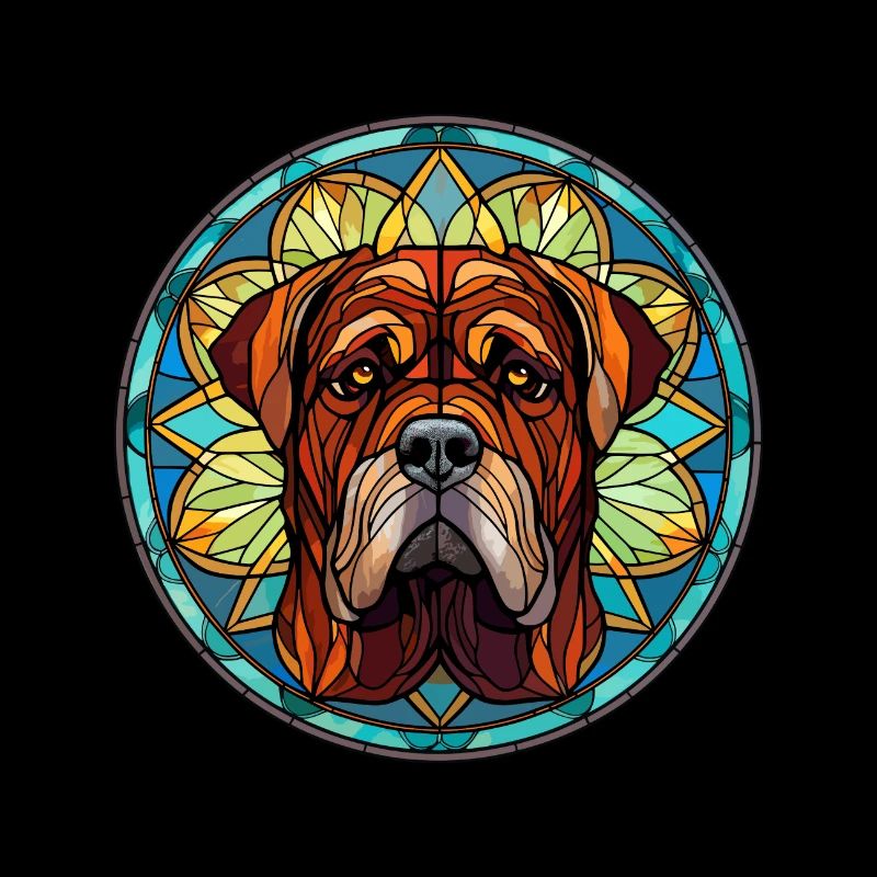 Transmontano Mastiff chien race vitrail couleur