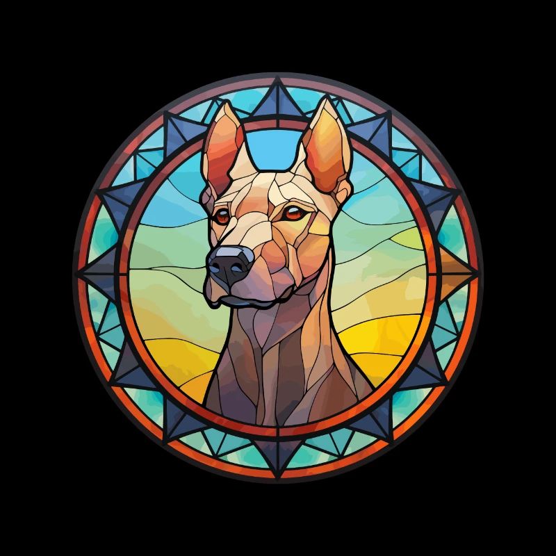 Thai Ridgeback chien race vitrail coloré Wa
