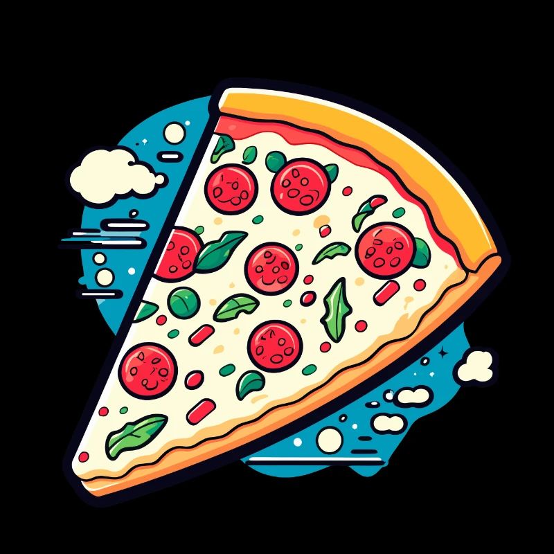 Dessin de tranche de pizza