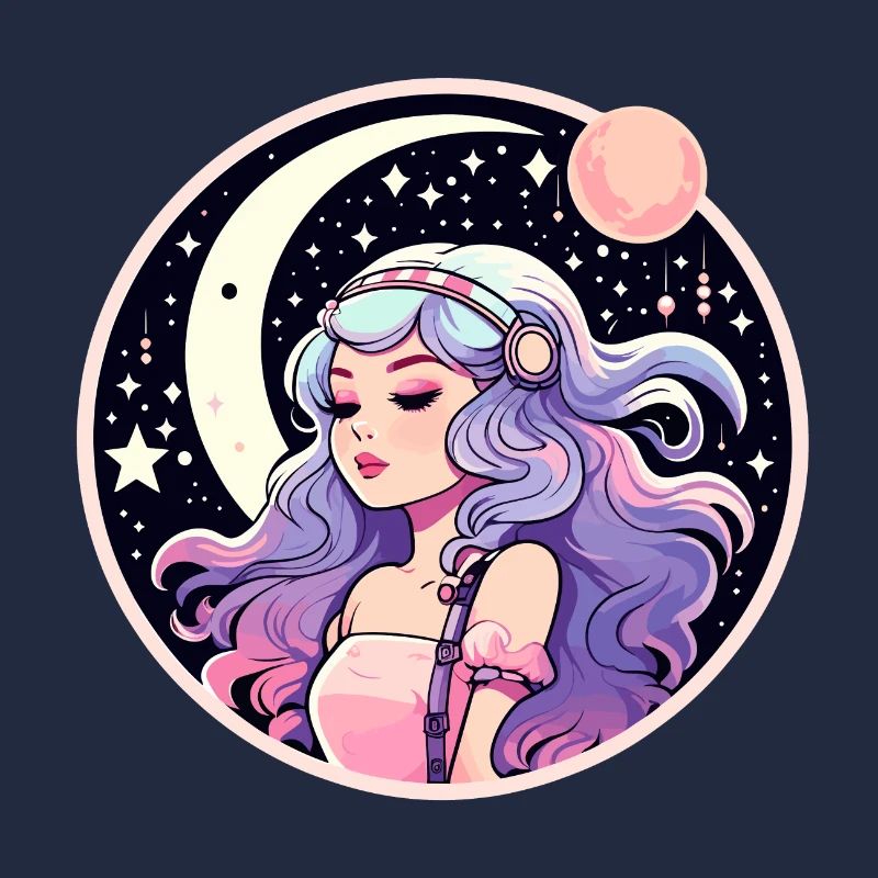 Moon Landscape Illustration