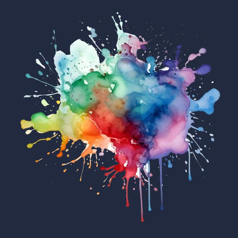 Aquarelle Splash Splash Acrylique coloré