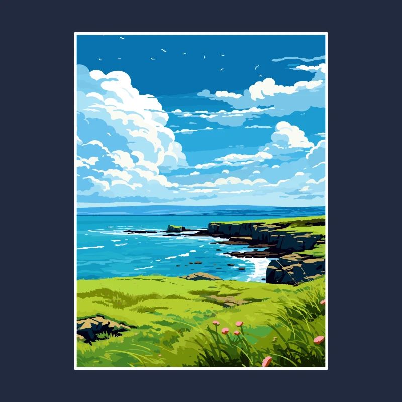 Rame Halbinsel Cornwall Vintage Reiseposter WPA