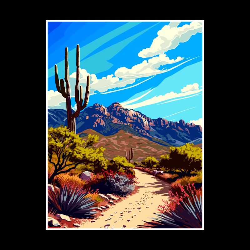 Catalina State Park Arizona Affiche de voyage Vintage