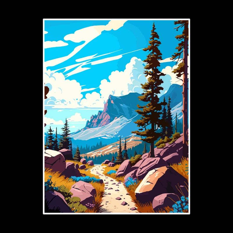 Pacific Crest Trail Californie affiche de voyage