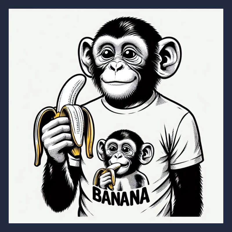 Ein Affe und seine Banane