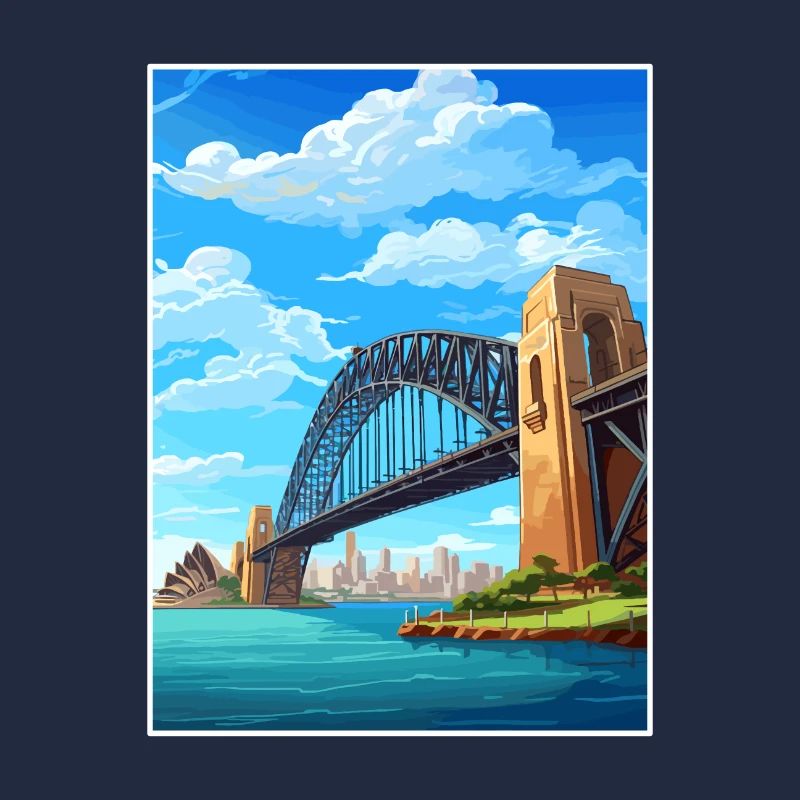 Sydney Harbour Bridge Australien Reiseposter