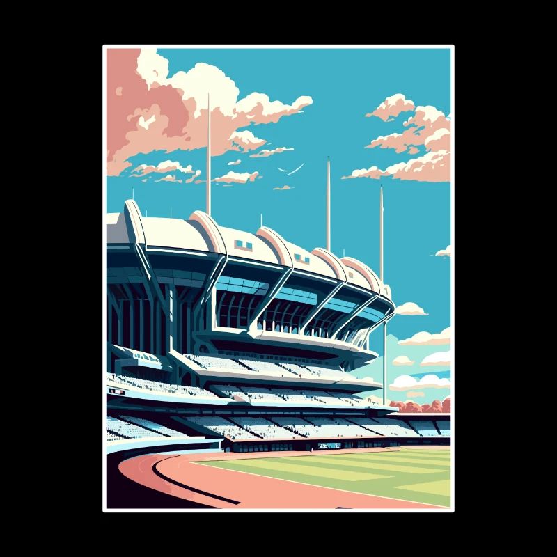 Melbourne Cricket Ground Australi Reiseposter