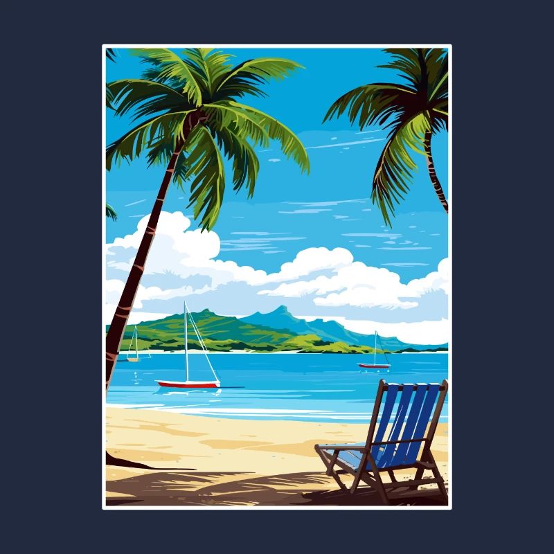 Antigua-et-Barbuda Affiche de voyage dans les Caraïbes