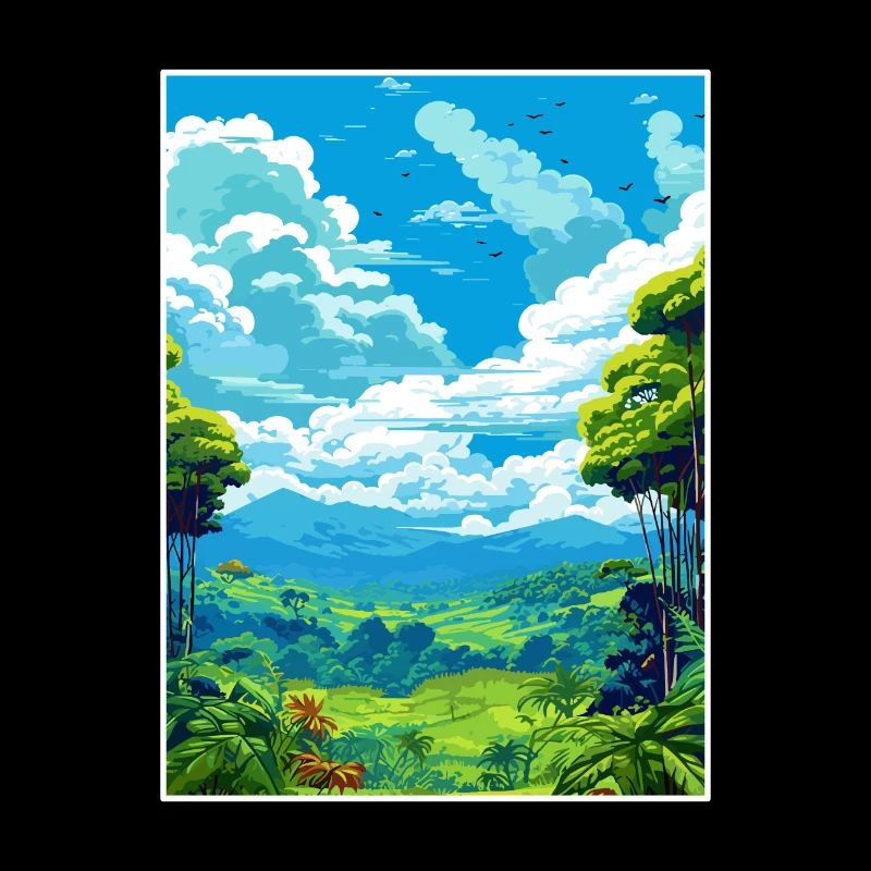 Amazone Rainforest Vintage voyage affiche Souvenir