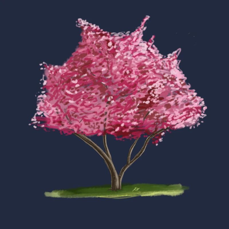 Cherry Sakura Pink Floral Tree