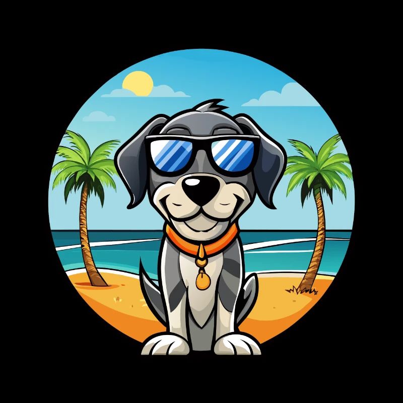 Bluetick Coonhound Dog Breed Lunettes de soleil de dessin animé