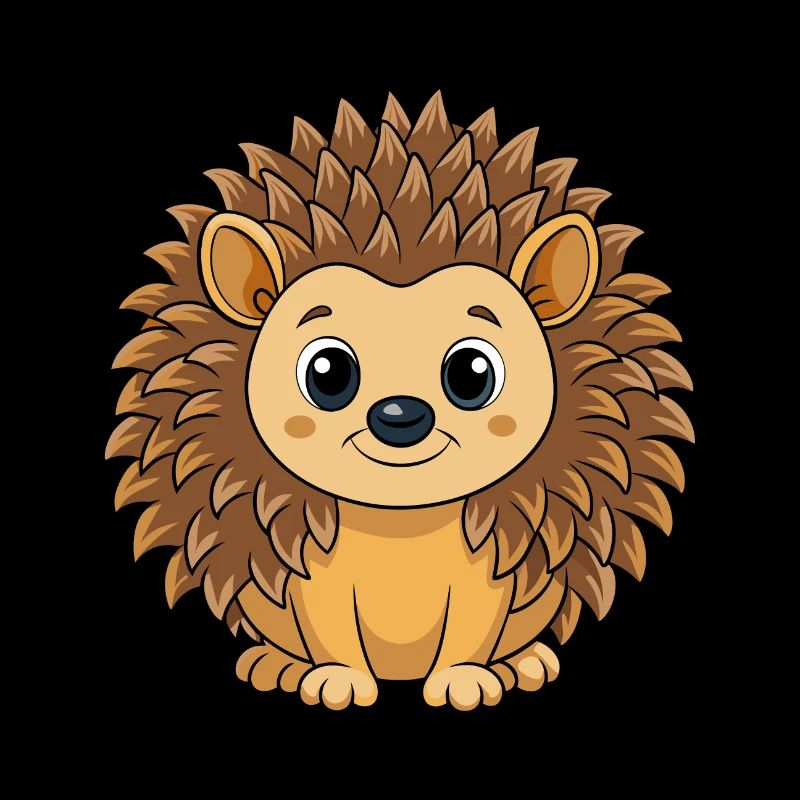 Hérisson Mignon Mascotte Personnage De Dessin Animé Kawaii