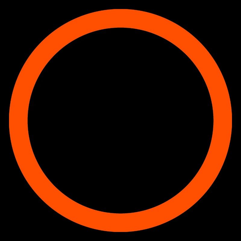 Emblème du cercle orange fluo