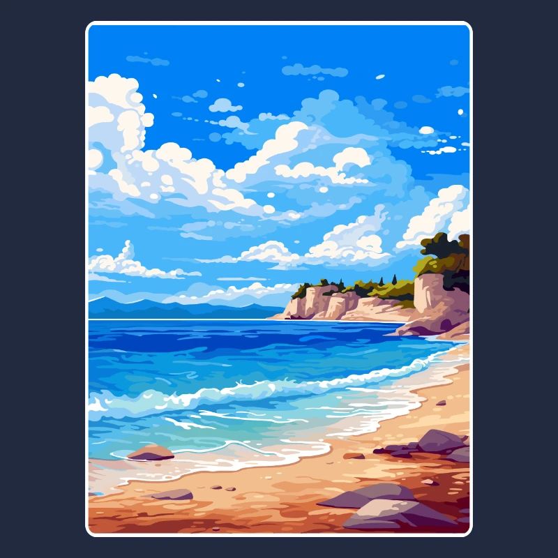 Lefkada Grèce Affiche de voyage Peinture Souvenir WPA
