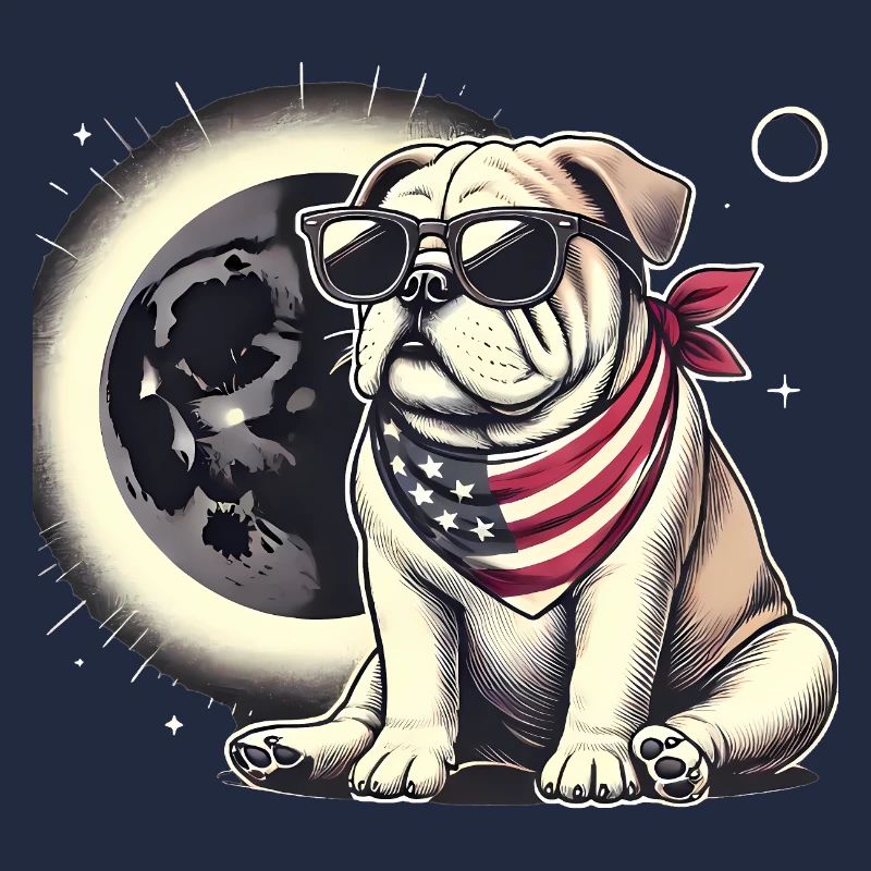 Éclipse solaire du bouledogue patriotique
