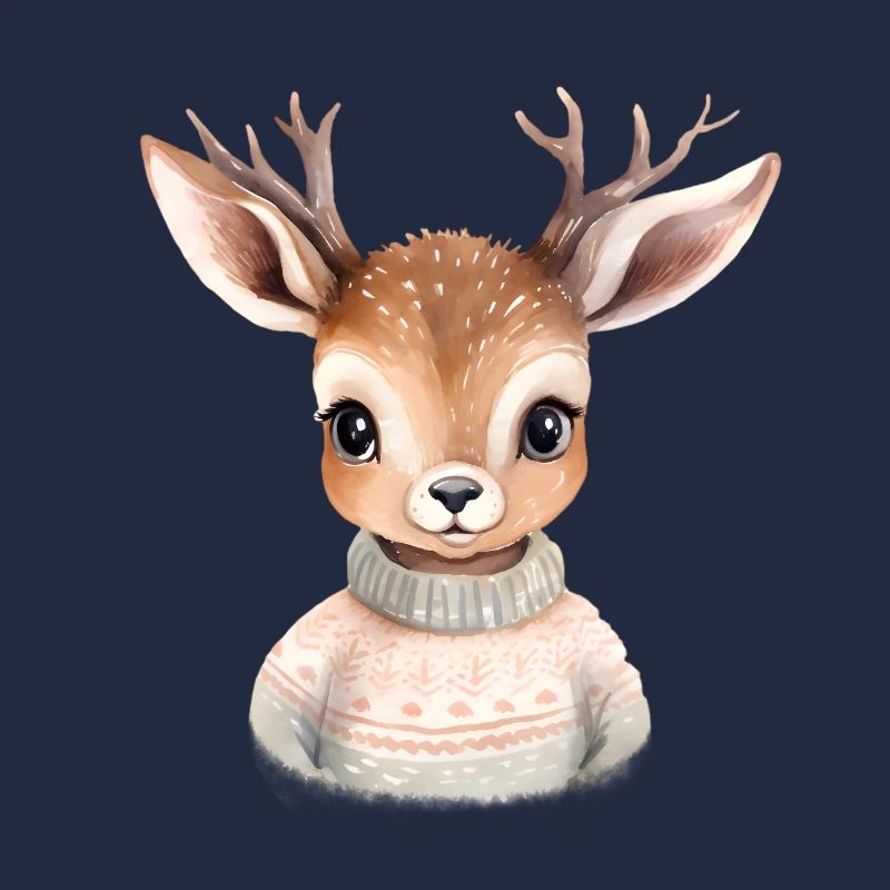 Kuscheliges Reh im Winterpullover