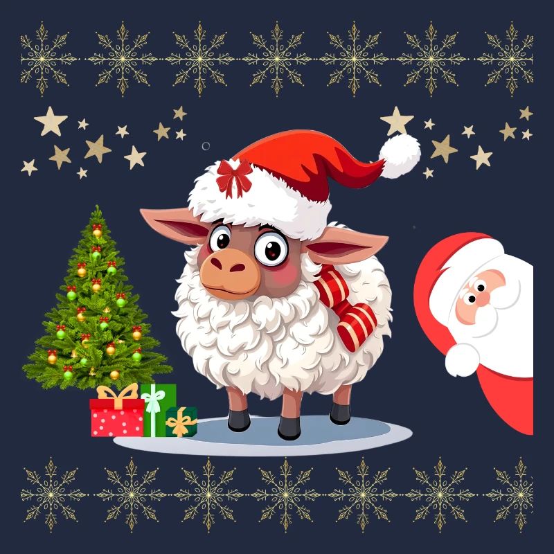 Mouton Festif de Noël - Pulls et Habits Mignons