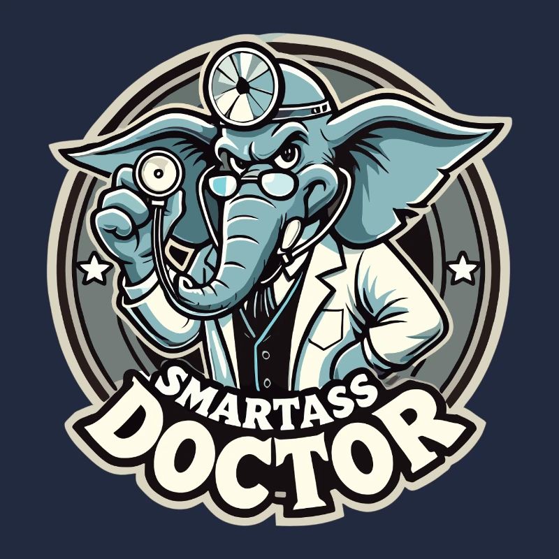 Smartass Doctor Elephant Funny Gift