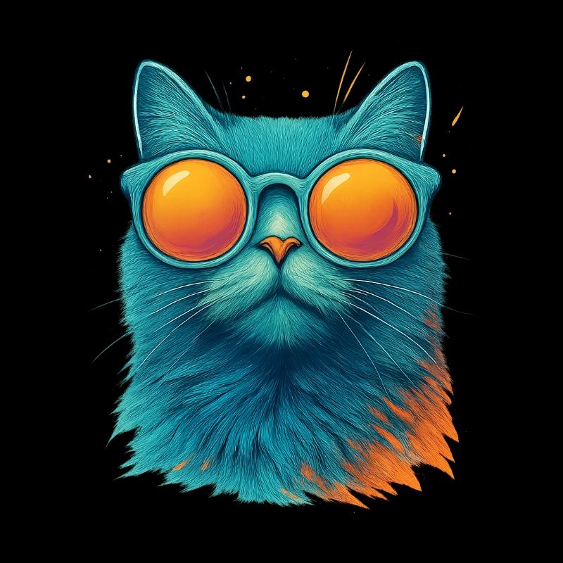 Coole Katze mit Sonnenbrille
