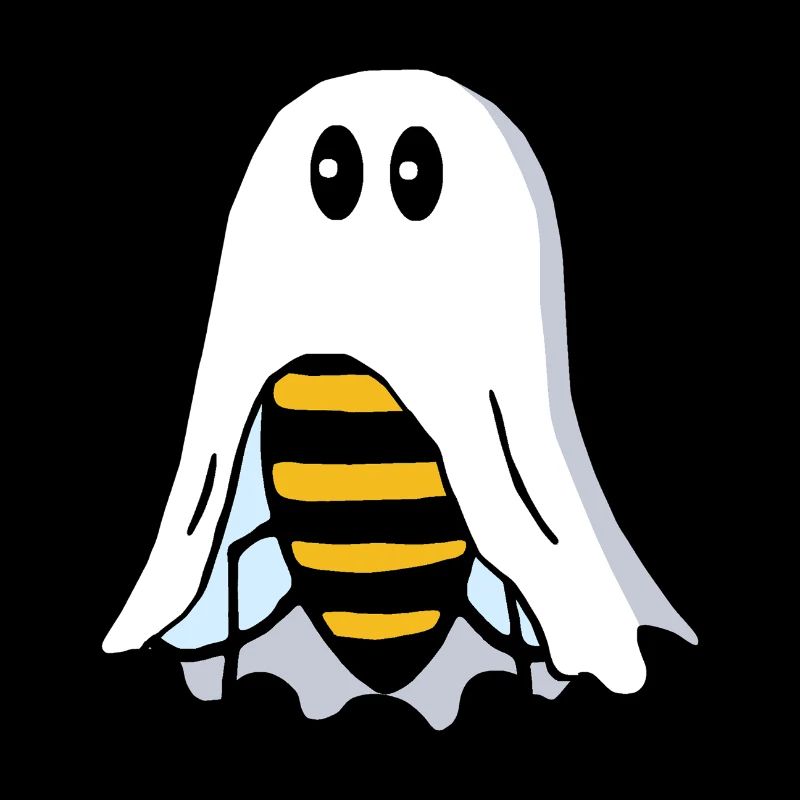 Funny Bee Disguised as Ghost Ghost