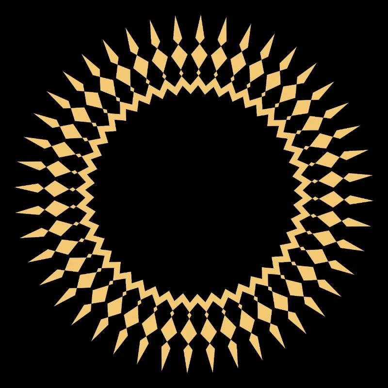 Radiant sun frame geometric