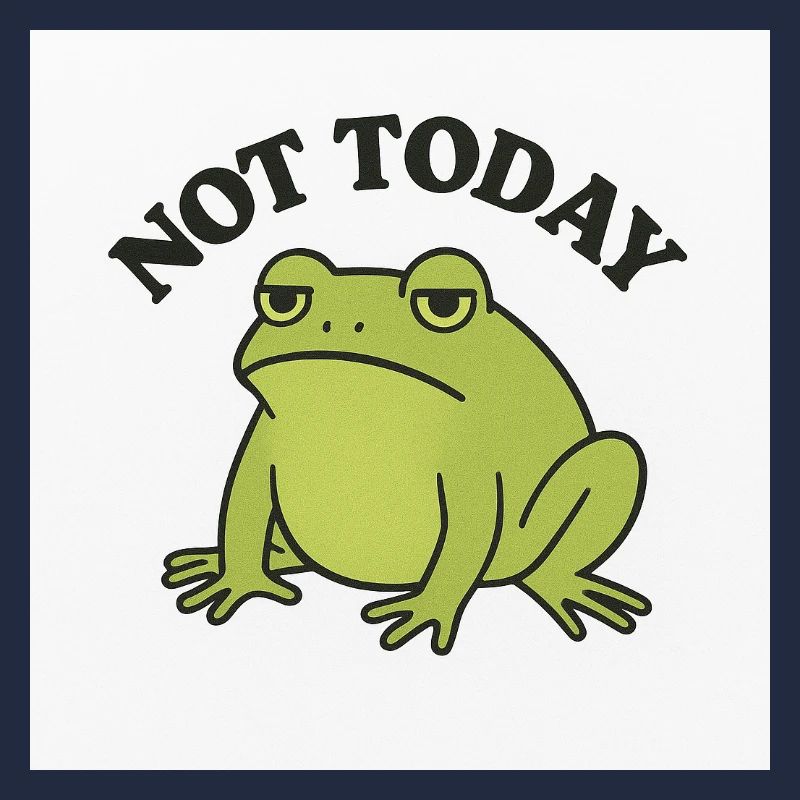 Lustiger Frosch mit Statement Text