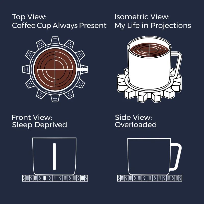 Engineer Life in Projections - Coffee and Gear T-S