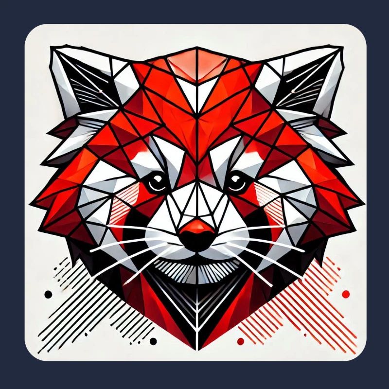 Geometrischer Roter Panda Polygon
