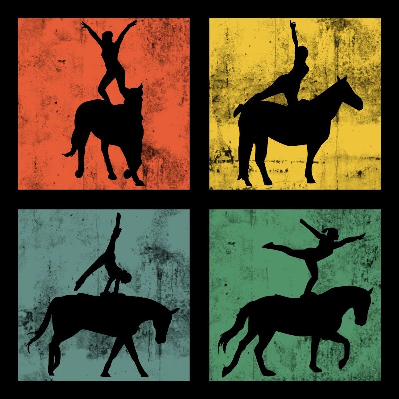 Voltige, équitation, équitation, gymnastique